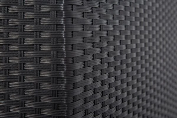 OUTFLEXX Loungemöbel-Set, Schwarz, Polyrattan, 5 Personen, Wasserfeste Kissenbox 8 OUTFLEXX Loungemöbel-Set, Schwarz, Polyrattan, 5 Personen, Wasserfeste Kissenbox – Bild 6