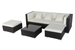 OUTFLEXX Loungemöbel-Set, Braun, Polyrattan, 5 Personen, Wasserfeste Kissenbox, Inkl. Kaffeetisch -Ausgewählte Gartenmöbelgeschäfte 6 18227 BOX B.jpg