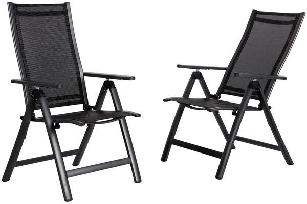 OUTFLEXX Multipositionssessel, Anthrazit Matt/schwarz, Alu/Textilene, 60x70x106cm, 7-fach Verstellbar 8 OUTFLEXX Multipositionssessel, Anthrazit Matt/schwarz, Alu/Textilene, 60x70x106cm, 7-fach Verstellbar – Bild 6