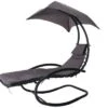 OUTFLEXX Schaukelsessel, Anthrazit Matt/schwarz, Stahl/Textilene, 176x115x187cm, Inkl. Polster