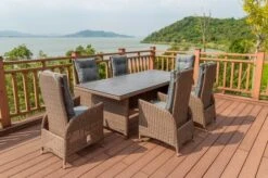 OUTFLEXX Dining Tisch, Hellbraun, Polyrattan, 220 X 100 Cm, Tischplatte Spraystone, 6mm -Ausgewählte Gartenmöbelgeschäfte 6 20677.jpg