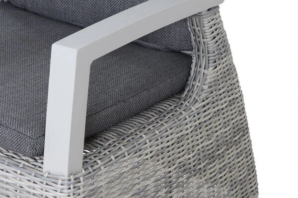 SIENA GARDEN Corido Loungeset, Ice Grey, Alu / Gardino®-Geflecht, 2 Diningsessel + 3er Sofa, Stufenloser Lifttisch 160x90x47-71cm 8 SIENA GARDEN Corido Loungeset, Ice Grey, Alu / Gardino®-Geflecht, 2 Diningsessel + 3er Sofa, Stufenloser Lifttisch 160x90x47-71cm – Bild 6