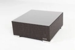 OUTFLEXX Beistelltisch/Hocker, Braun, Polyrattan, Inkl. Glasplatte Und Polster -Ausgewählte Gartenmöbelgeschäfte 6 2393 8.jpg