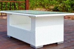 OUTFLEXX Kaffeetisch, Weiß, Polyrattan, 108,5x68cm, Inkl. Glasplatte -Ausgewählte Gartenmöbelgeschäfte 6 2511 13.jpg