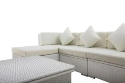 OUTFLEXX Loungemöbel-Set, Weiß, Polyrattan, Für 5 Personen, Inkl. Loungetisch, Wasserfeste Kissenbox -Ausgewählte Gartenmöbelgeschäfte 6 2523 BOX D.jpg