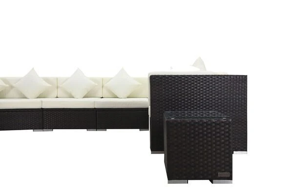 OUTFLEXX Loungemöbel-Set, Braun, Polyrattan, Für 8 Personen, Wasserfeste Kissenbox 9 OUTFLEXX Loungemöbel-Set, Braun, Polyrattan, Für 8 Personen, Wasserfeste Kissenbox – Bild 7