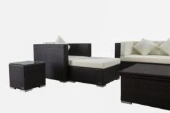 OUTFLEXX Loungemöbel-Set, Braun, Polyrattan, Für 6 Personen, Inkl. Loungetisch, Wasserfeste Kissenbox -Ausgewählte Gartenmöbelgeschäfte 7 1303 BOX D.jpg