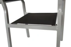 VILLANA Gartenstuhl, Silber/schwarz, Aluminium/Textil, 58 X 57 X 90 Cm, Stapelbar -Ausgewählte Gartenmöbelgeschäfte 7 13398.jpg