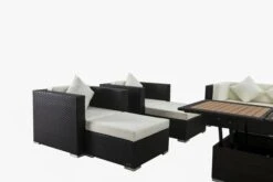 OUTFLEXX Loungemöbel-Set, Braun, Polyrattan, Für 9 Personen, Inkl. Loungetisch, Wasserfeste Kissenbox -Ausgewählte Gartenmöbelgeschäfte 7 1599 BOX D.jpg