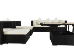OUTFLEXX Loungemöbel-Set, Schwarz, Polyrattan, Für 9 Personen, Inkl. Loungetisch, Wasserfeste Kissenbox -Ausgewählte Gartenmöbelgeschäfte 7 1716 BOX D.jpg