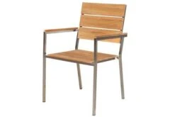 OUTFLEXX Esstischgarnitur, Edelstahl / FSC-Teakholz, Tisch 150 X 80 Cm, 6 Stapelsessel -Ausgewählte Gartenmöbelgeschäfte 7 17266.jpg