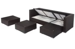 OUTFLEXX Loungemöbel-Set, Braun, Polyrattan, 5 Personen, Wasserfeste Kissenbox, Inkl. Kaffeetisch -Ausgewählte Gartenmöbelgeschäfte 7 18227 BOX B.jpg