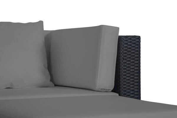 OUTFLEXX Loungemöbel-Set, Schwarz, Polyrattan, 6 Personen, Wasserfeste Kissenbox 10 OUTFLEXX Loungemöbel-Set, Schwarz, Polyrattan, 6 Personen, Wasserfeste Kissenbox – Bild 8