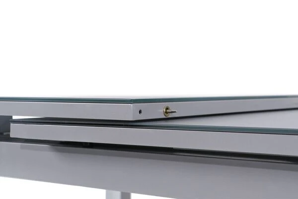 OUTFLEXX Premium Ausziehtisch, Silber/grau, Alu/Glas, 180/240x100cm, Automatischer Ausziehmechanismus 10 OUTFLEXX Premium Ausziehtisch, Silber/grau, Alu/Glas, 180/240x100cm, Automatischer Ausziehmechanismus – Bild 8