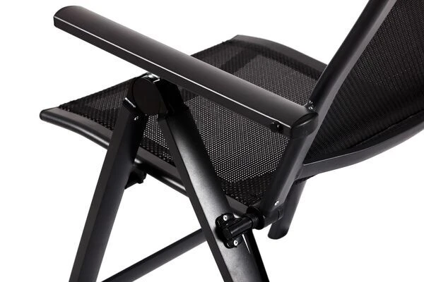 OUTFLEXX Multipositionssessel, Anthrazit Matt/schwarz, Alu/Textilene, 60x70x106cm, 7-fach Verstellbar 9 OUTFLEXX Multipositionssessel, Anthrazit Matt/schwarz, Alu/Textilene, 60x70x106cm, 7-fach Verstellbar – Bild 7