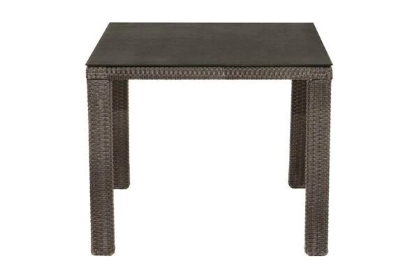 Ploß Rocking Dining Tisch, Grau/braun-meliert, Polyrattan, 90 X 90 Cm, Glasplatte In Steinoptik 9 Ploß Rocking Dining Tisch, Grau/braun-meliert, Polyrattan, 90 X 90 Cm, Glasplatte In Steinoptik – Bild 7