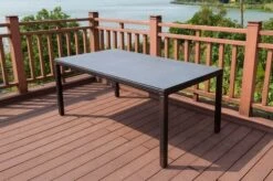 OUTFLEXX Dining Tisch, Braun Marmoriert, Polyrattan, 180 X 100 Cm, Tischplatte Spraystone, 6mm -Ausgewählte Gartenmöbelgeschäfte 7 20665.jpg