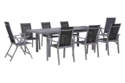 OUTFLEXX Premium Sitzgruppe, Silber/grau, Alu/Textilene, Ausziehtisch 180/240 X 100 Cm, 6 Stapel-, 2 Multipositionssessel -Ausgewählte Gartenmöbelgeschäfte 7 21436.jpg