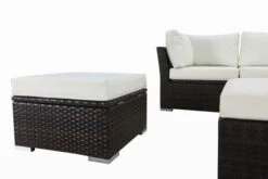 OUTFLEXX Loungemöbel-Set, Braun Marmoriert, Polyrattan, Inkl. Kaffeetisch, Für 5 Personen, Wasserfeste Kissenbox -Ausgewählte Gartenmöbelgeschäfte 7 7759 BOX B.jpg