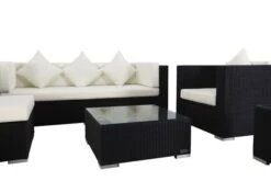 OUTFLEXX Loungemöbel-Set, Schwarz, Polyrattan, Für 6 Personen, Inkl. Kaffeetisch, Wasserfeste Kissenbox -Ausgewählte Gartenmöbelgeschäfte 8 1302 BOX B.jpg