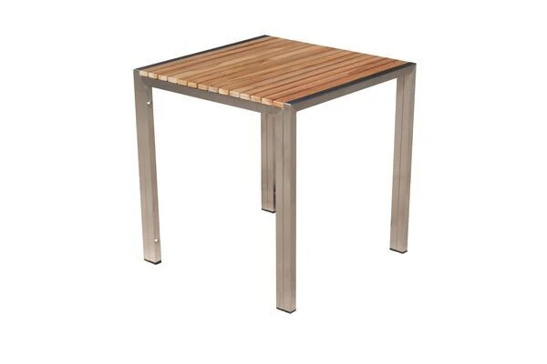 OUTFLEXX 2er-Set Rollliege, Taupe, Edelstahl/Teak, 212x71x36cm, Mit Beistelltisch 45x45cm 13 OUTFLEXX 2er-Set Rollliege, Taupe, Edelstahl/Teak, 212x71x36cm, Mit Beistelltisch 45x45cm – Bild 11