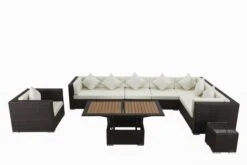 OUTFLEXX Loungemöbel-Set, Braun Marmoriert, Polyrattan, 8 Pers, Wasserfeste Kissenbox, Inkl. Loungetisch -Ausgewählte Gartenmöbelgeschäfte 8 16067 BOX D.jpg