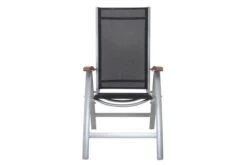 VILLANA Multipositionssessel, Silber/schwarz, Alu/Textilene, 64 X 58 X 110 Cm, FSC Akazienholz Armlehnen -Ausgewählte Gartenmöbelgeschäfte 8 16458.jpg
