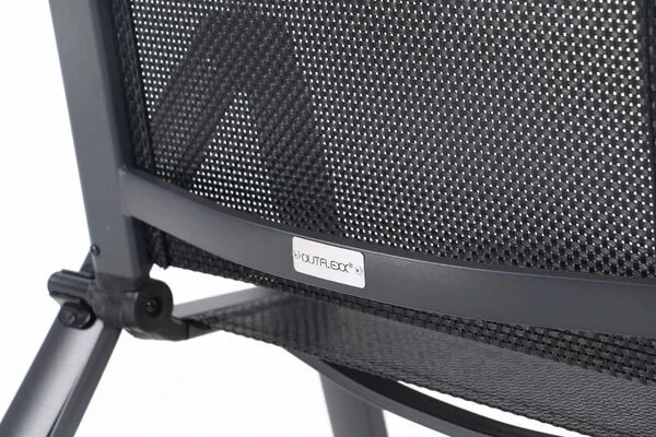 OUTFLEXX Multipositionssessel, Anthrazit Matt/schwarz, Alu/Textilene, 60x70x106cm, 7-fach Verstellbar 10 OUTFLEXX Multipositionssessel, Anthrazit Matt/schwarz, Alu/Textilene, 60x70x106cm, 7-fach Verstellbar – Bild 8