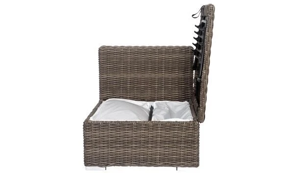 OUTFLEXX Mittelelement, Grau, Polyrattan, 70 X 82 X 70 Cm, Verstellbare Sitzfläche, Wasserfeste Kissenbox 10 OUTFLEXX Mittelelement, Grau, Polyrattan, 70 X 82 X 70 Cm, Verstellbare Sitzfläche, Wasserfeste Kissenbox – Bild 8