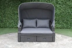 OUTFLEXX Fontana Loungebett, Grau, Polyrattan, Doppel-halbrund, Mit Unterschiebbaren Hockern, Dach Klappbar -Ausgewählte Gartenmöbelgeschäfte 8 18545.jpg