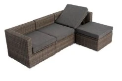 OUTFLEXX Loungegarnitur, Polyrattan/Teakholz, Tisch 160x90cm, Für 4 Personen, Wasserfeste Kissenbox -Ausgewählte Gartenmöbelgeschäfte 8 19392.jpg