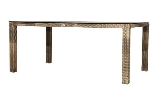 Ploß Rabida Comfort Dining Tisch, Champagner-meliert, Polyrattan, 180x110 Cm, Glasplatte In Steinoptik 10 Ploß Rabida Comfort Dining Tisch, Champagner-meliert, Polyrattan, 180x110 Cm, Glasplatte In Steinoptik – Bild 8