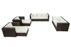 OUTFLEXX Loungemöbel-Set, Braun Marmoriert, Polyrattan, 9 Pers, Wasserfeste Kissenbox -Ausgewählte Gartenmöbelgeschäfte 9 16062 BOX A.jpg