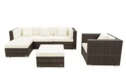 OUTFLEXX Loungemöbel-Set, Braun Marmoriert, Polyrattan, 5 Pers, Wasserfeste Kissenbox, Inkl. Beistelltisch 20 OUTFLEXX Loungemöbel-Set, Braun Marmoriert, Polyrattan, 5 Pers, Wasserfeste Kissenbox, Inkl. Beistelltisch -Ausgewählte Gartenmöbelgeschäfte 9 16065 BOX B.jpg