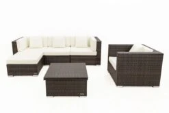 OUTFLEXX Loungemöbel-Set, Braun Marmoriert, Polyrattan, 5 Pers, Wasserfeste Kissenbox, Inkl. Loungetisch -Ausgewählte Gartenmöbelgeschäfte 9 16065 BOX D.jpg