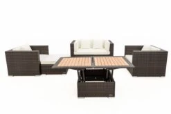 OUTFLEXX Loungemöbel-Set, Polyrattan, Braun Marmoriert, 5 Pers, Wasserfeste Kissenbox, Inkl. Loungetisch -Ausgewählte Gartenmöbelgeschäfte 9 16066 BOX D.jpg