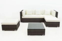 OUTFLEXX Loungemöbel-Set, Braun Marmoriert, 5 Pers, Polyrattan, Wasserfeste Kissenbox, Inkl. Beistelltisch -Ausgewählte Gartenmöbelgeschäfte 9 16068 BOX B.jpg