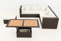 OUTFLEXX Loungemöbel-Set, Braun Marmoriert, 6 Pers, Polyrattan, Wasserfeste Kissenbox, Inkl. Loungetisch -Ausgewählte Gartenmöbelgeschäfte 9 16069 BOX D.jpg