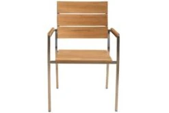 OUTFLEXX Esstischgarnitur, Edelstahl / FSC-Teakholz, Tisch 150 X 80 Cm, 6 Stapelsessel -Ausgewählte Gartenmöbelgeschäfte 9 17266.jpg