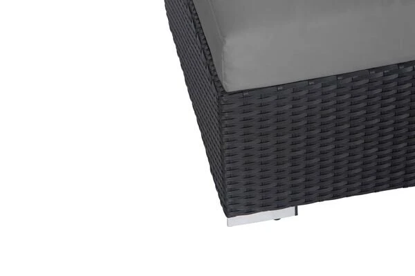 OUTFLEXX Loungemöbel-Set, Schwarz, Polyrattan, 5 Personen, Wasserfeste Kissenbox 11 OUTFLEXX Loungemöbel-Set, Schwarz, Polyrattan, 5 Personen, Wasserfeste Kissenbox – Bild 9