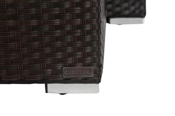 OUTFLEXX Loungemöbel-Set, Braun, Polyrattan, 6 Personen, Wasserfeste Kissenbox 11 OUTFLEXX Loungemöbel-Set, Braun, Polyrattan, 6 Personen, Wasserfeste Kissenbox – Bild 9