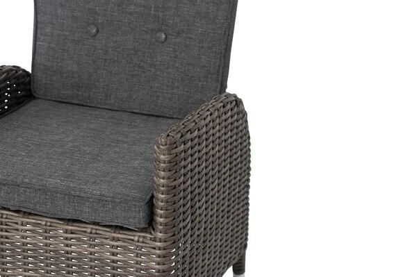 OUTFLEXX 2er Set Dining Sessel, Grau, Polyrattan, Je 55 X 65 X 112 Cm, Rücken Stufenlos Verstellbar 11 OUTFLEXX 2er Set Dining Sessel, Grau, Polyrattan, Je 55 X 65 X 112 Cm, Rücken Stufenlos Verstellbar – Bild 9