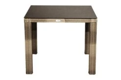 Ploß Rabida Dining Tisch, Champagner-meliert, Polyrattan, 90 X 90 Cm, Glasplatte In Steinoptik -Ausgewählte Gartenmöbelgeschäfte 9 20166.jpg