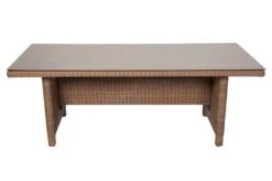 OUTFLEXX Dining Tisch, Hellbraun, Polyrattan, 220 X 100 Cm, Tischplatte Spraystone, 6mm -Ausgewählte Gartenmöbelgeschäfte 9 20677.jpg